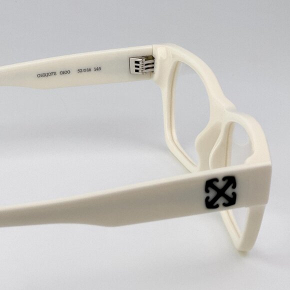 Off-White STYLE 7E Men Eyeglasses White Square Frame | Model OERJ07E 0100 - Picture 8 of 9